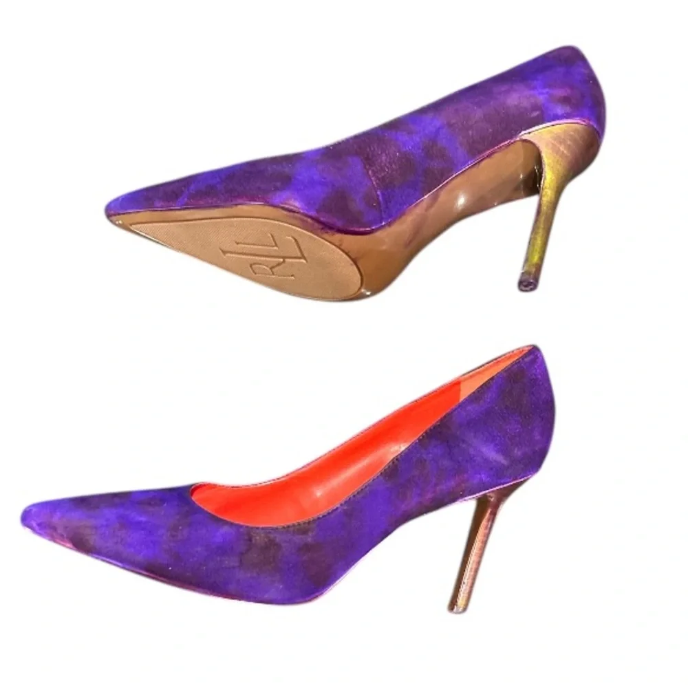 Ralph Lauren Purple Women's Heels Still in‎ Great Condition, Size 8. - Picture 5 of 7